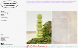 Screenshot of the website of Groundfloor Playground by Kunstverein Augsburg. 