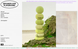 Screenshot of the website of Groundfloor Playground by Kunstverein Augsburg. 