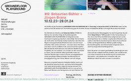 Screenshot of the website of Groundfloor Playground by Kunstverein Augsburg. 