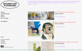 Screenshot of the website of Groundfloor Playground by Kunstverein Augsburg. 