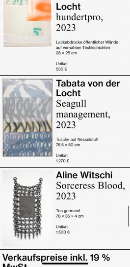 Screenshot of the Jahresgaben website from the Kunstverein Augsburg.