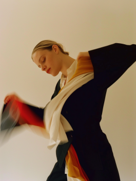 AI generated image of a moving person