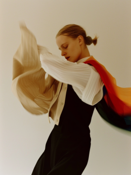 AI generated image of a moving person