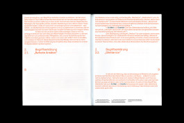 spreads of a publication lying on a black background