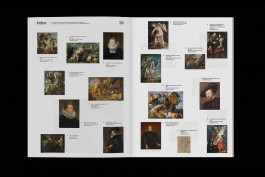 spread of an art on a black background 