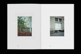 spreads of a photo zine lying on a black background