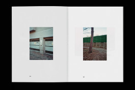 spreads of a photo zine lying on a black background