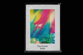 back cover of a photo zine lying on a black background