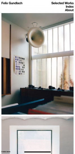 screenshot of the website of photographer felix gundlach